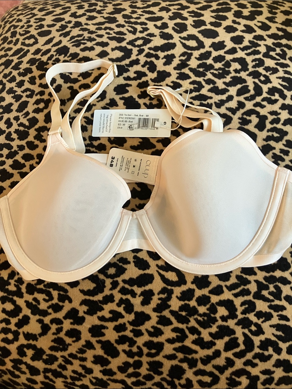 Cuup The Demi- mesh blush size 34B NWT